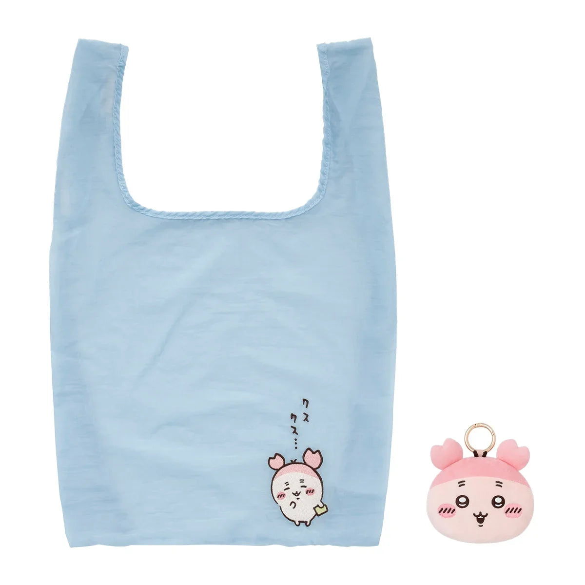 CHIIKAWA | Kani-chan Eco Shopping Bag & Mascot Pouch & Bag Charm (100×135×55mm & 520×320mm)