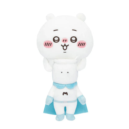 CHIIKAWA | Chiikawa & Muchauman Monitor Plush Toy 120×75×75mm (Hook-and-loop Watching from Your Desktop)