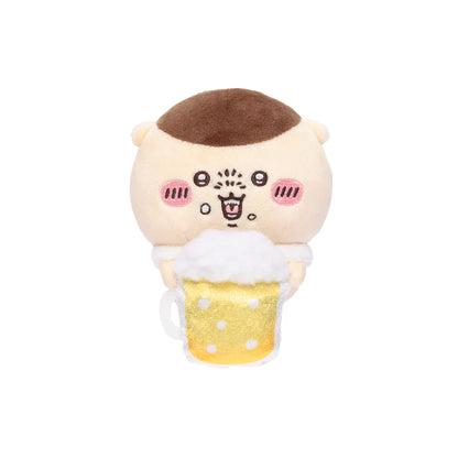 CHIIKAWA | Kurimanju Drinking Beer Monitor Plush Toy 120×75×75mm (Hook-and-loop Watching from Your Desktop)