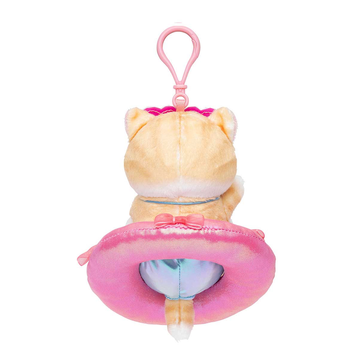MOFUSAND | Gal Swimming Ring Mascot Holder Keychain Bag Charm H140 x W115 x D90mm (Brown and White)