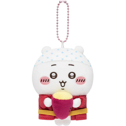 CHIIKAWA x MOGUMOGU | Chiikawa Mascot Holder Bag Charm Keychain 105x80x65mm (Kawagoe Rickshaw Driver)