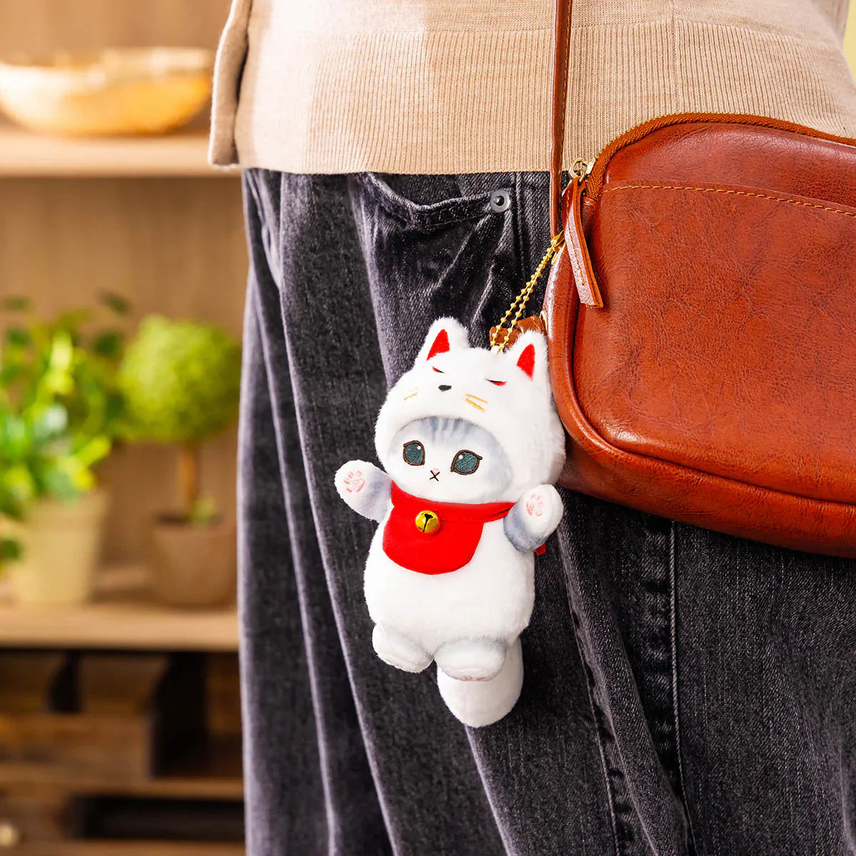 MOFUSAND | Plush Keychain Bag Charm Dangling Tail Fox 170×95×125mm
