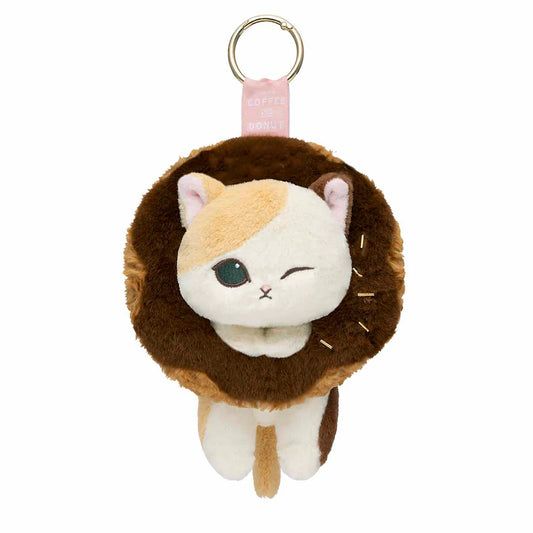 MOFUSAND | COFFEE AND DONUTS Mascot Keychain Bag Charm 130x130x160mm (Milk Chocolate)