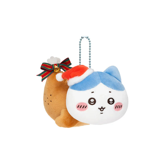 CHIIKAWA | Hachiware Turned-into-Chicken Mascot Holder Bag Charm Plush Keychain 95×95×105mm (Christmas 2025)
