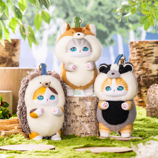 MOFUSAND | Secret Mascot Keychain Kiramekko Fluffy Nordic Cat Blind Box Squirrel Squirrel Badger (Shipped Randomly)