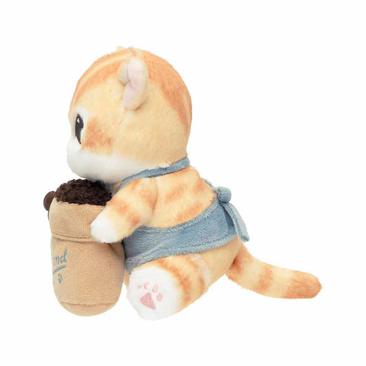 MOFUSAND | Monitor Plush Toy Bean Cat Watching from Your Desktop 170×105×155mm (mofusand COFFEE AND DONUTS)