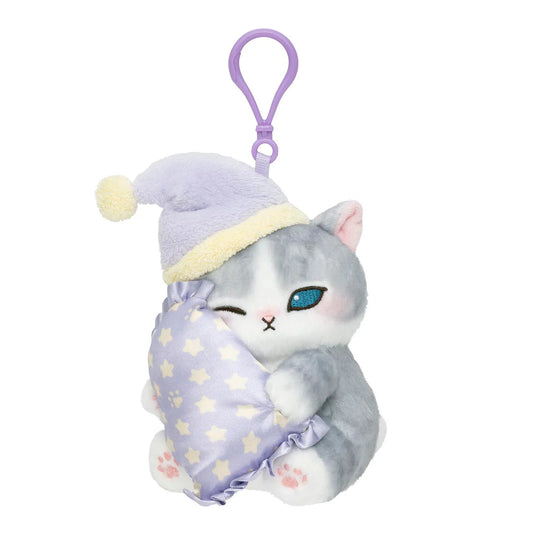 MOFUSAND | Mascot Holder Bag Charm Keychain 130×90×120mm (Sleepy Cat)