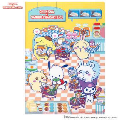 Chiikawa x Sanrio | Clear File A4 (Supermarket)