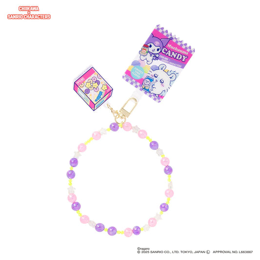 Chiikawa x Sanrio | Kuromi x Momonga Phone Tab Bead Strap 360mm