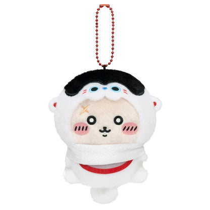 CHIIKAWA x MOGUMOGU | Rakko Mascot Holder Bag Charm Keychain 120x85x50mm (1st Anniversary)