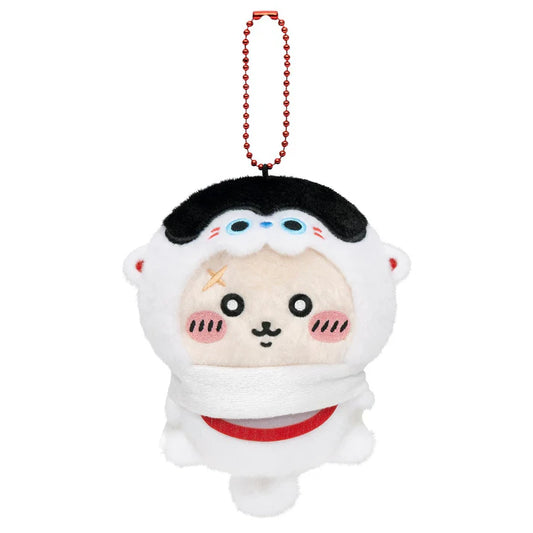 CHIIKAWA x MOGUMOGU | Rakko Mascot Holder Bag Charm Keychain 120x85x50mm (1st Anniversary)