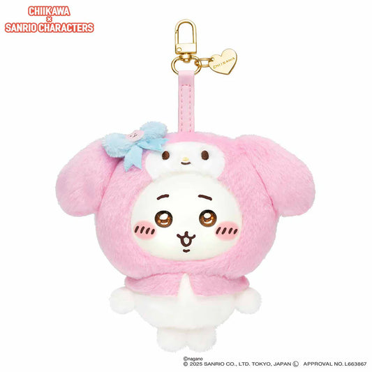 CHIIKAWA x SANRIO | Chiikawa x My Melody Kiramekko Vinyl Plush Keychains Bag Charm 140×115×75mm