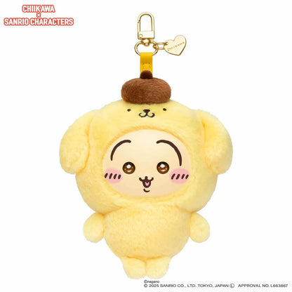 CHIIKAWA x SANRIO | Usagi x PomPomPurin Kiramekko Vinyl Plush Keychains Bag Charm 140×115×75mm