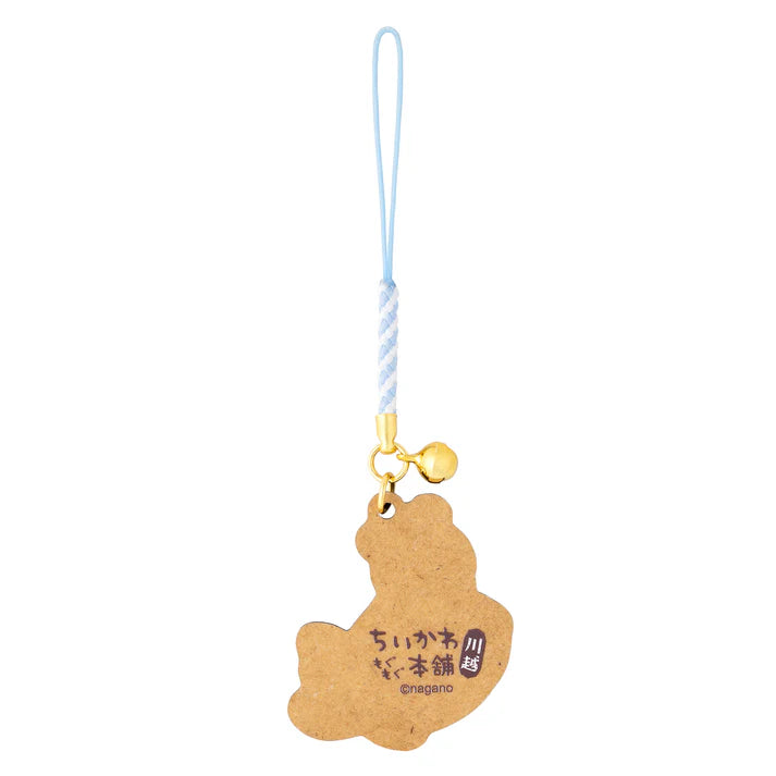 CHIIKAWA x MOGUMOGU | Kani-chan / Furuhonya Wood Keychain with Bell 45x50mm (Sea Bream-themed)