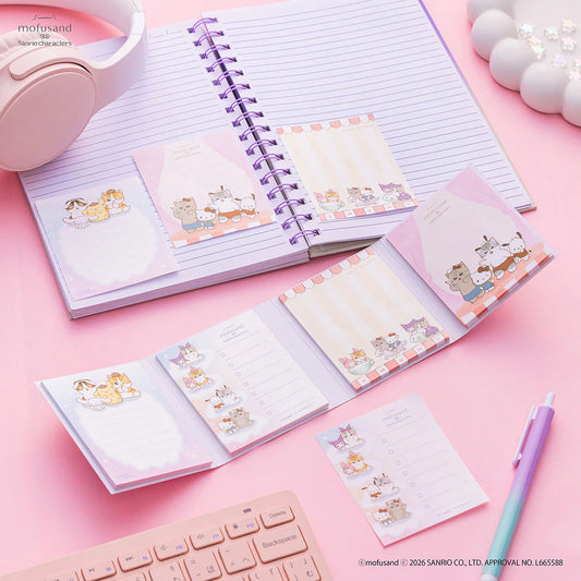 MOFUSAND x SANRIO | Memo 84x73x12mm (4 designs x 20 sheets each = 80 sheets)