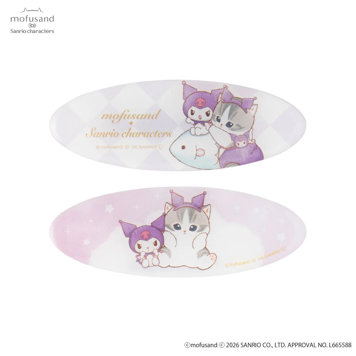 MOFUSAND x SANRIO | Kuromi Oval Clip Set of 2