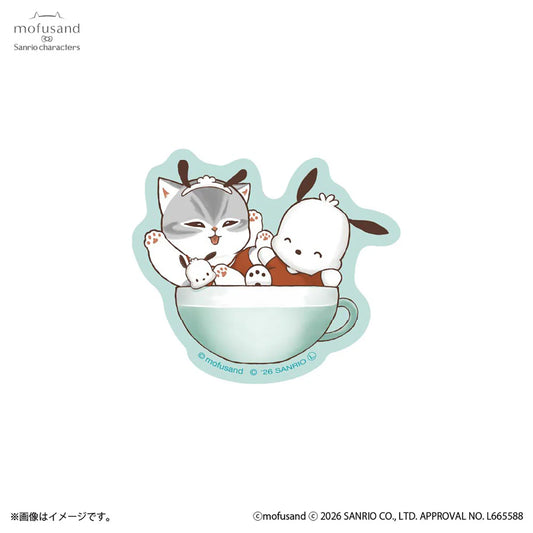 MOFUSAND x SANRIO | Pochacco Smartphone-sized Stickers 62x82mm or less