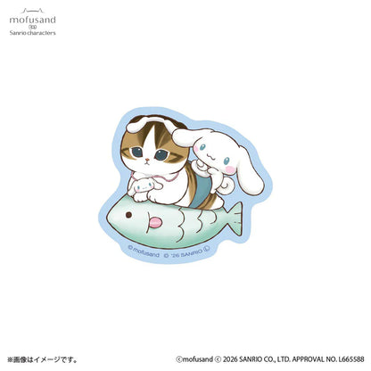 MOFUSAND x SANRIO | Cinnamoroll Smartphone-sized Stickers 62x82mm or less