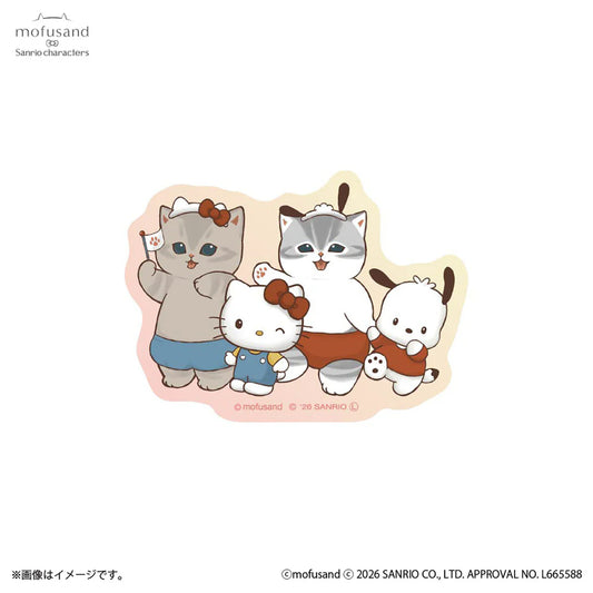 MOFUSAND x SANRIO | Hello Kitty & Pochacco Smartphone-sized Stickers 62x82mm or less