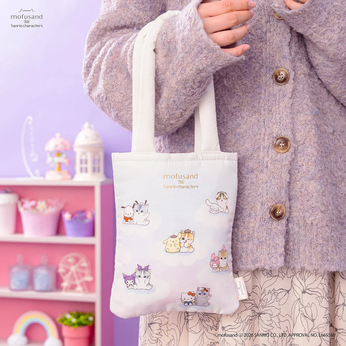 MOFUSAND x SANRIO | Sanrio Characters Tote Bag 245x205x15mm