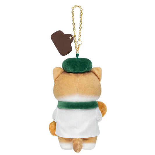MOFUSAND | Mofumofu Bakery Cat Mascot Keychain Bag Charm 80x105x158mm (Bakery Cat - Brown and White)