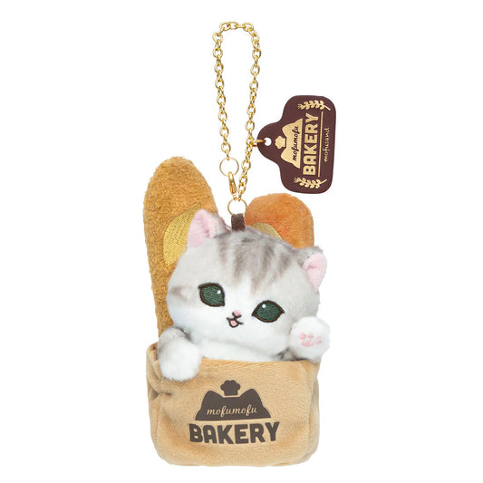 MOFUSAND | Mofumofu Bakery Cat Mascot Keychain Bag Charm 80x105x158mm (Bread Bag)