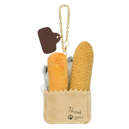 MOFUSAND | Mofumofu Bakery Cat Mascot Keychain Bag Charm 80x105x158mm (Bread Bag)