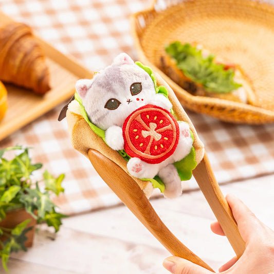MOFUSAND | Mofumofu Bakery Cat Mascot Keychain Bag Charm 80x105x158mm (Sandwitch)