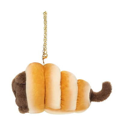 MOFUSAND | Mofumofu Bakery Cat Mascot Keychain Bag Charm 80x105x158mm (Chocolate Cornet Cat)