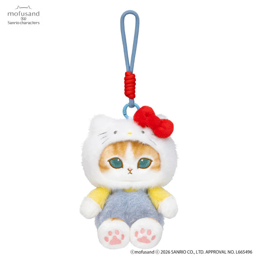 Mofusand × Sanrio | Hello Kitty Squishy Potefuwa Mascot Holder Keychain Bag Charm  170×130×130mm