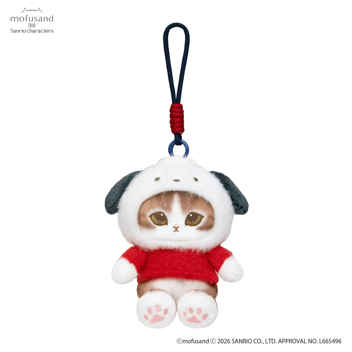Mofusand × Sanrio | Pochacco Squishy Potefuwa Mascot Holder Keychain Bag Charm  170×130×130mm