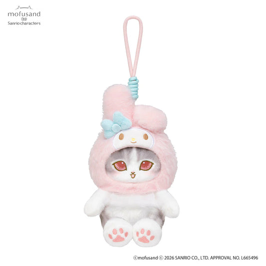 Mofusand × Sanrio | My Melody Squishy Potefuwa Mascot Holder Keychain Bag Charm  170×130×130mm