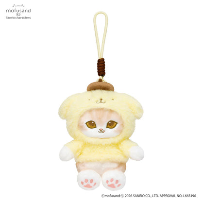 Mofusand × Sanrio | Pompompurin Pom Pom Purin Squishy Potefuwa Mascot Holder Keychain Bag Charm  170×130×130mm
