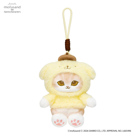 Mofusand × Sanrio | Pompompurin Pom Pom Purin Squishy Potefuwa Mascot Holder Keychain Bag Charm  170×130×130mm