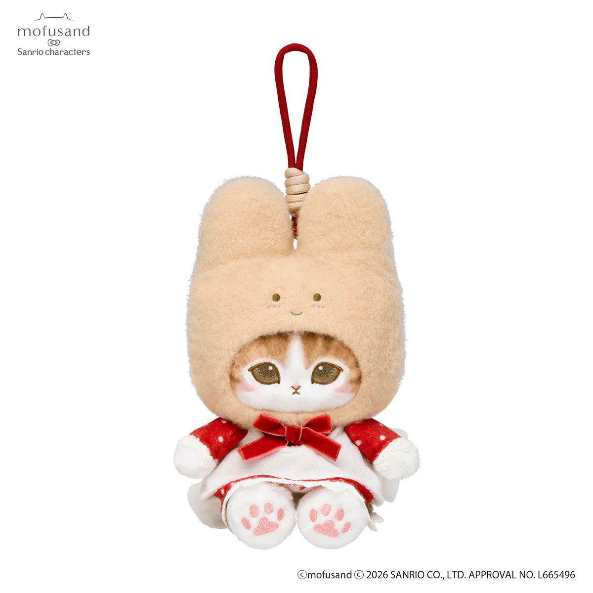 Mofusand × Sanrio | Marron Cream Squishy Potefuwa Mascot Holder Keychain Bag Charm  170×130×130mm