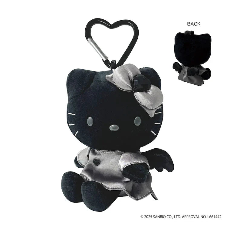 SANRIO | Hello Kitty Plush Keychain Bag Charm Mascot Holder 107×110×75mm (Black Angel)