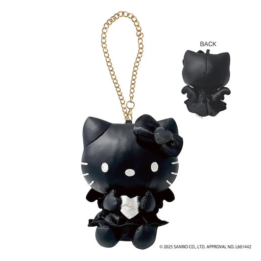 SANRIO | Hello Kitty Plush Keychain Bag Charm Mascot Holder 88x67x62mm (Black Angel)