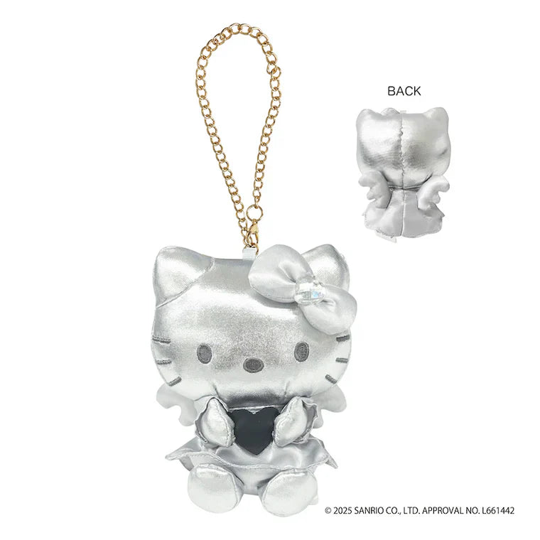SANRIO | Hello Kitty Plush Keychain Bag Charm Mascot Holder 88x67x62mm (Grey Angel)
