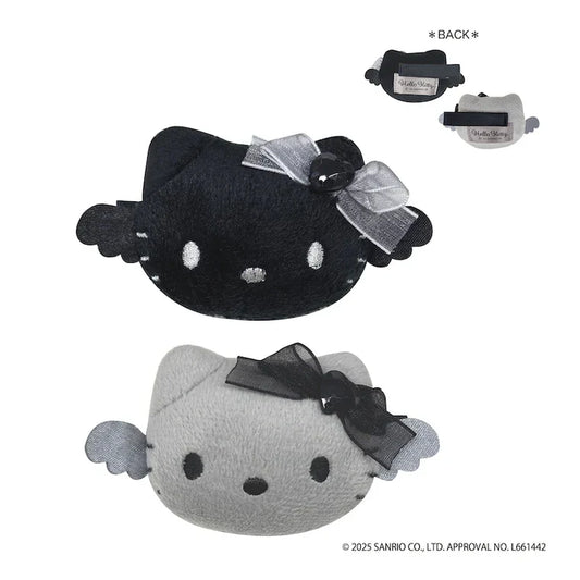 SANRIO | Hello Kitty Plush Multipurpose Clip Hair Clip 48 x 80 x 20mm (Black & Grey Angel)