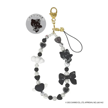 SANRIO | Hello Kitty Beaded Hand Strap Phone Charm 210 × 80 × 20mm (Black Angel)