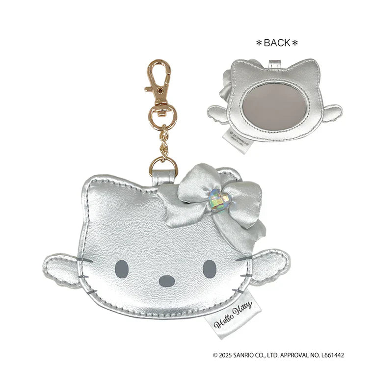 SANRIO | Hello Kitty Mirror Bag Charm 65×110×5mm (Grey Angel)