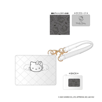 SANRIO | Hello Kitty Quilted Pass Case 105×150×40mm (Grey Angel)