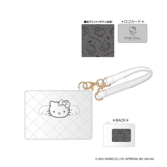 SANRIO | Hello Kitty Quilted Pass Case 105×150×40mm (Grey Angel)