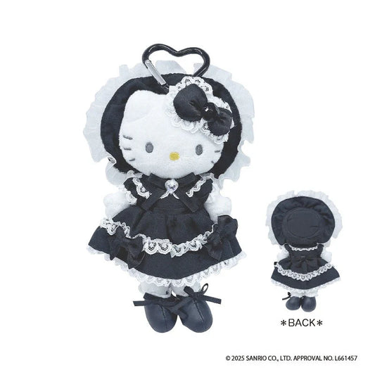 SANRIO | Hello Kitty Plush Keychain Bag Charm Style Up Long Leg 170x100x42mm (Lolita Black)