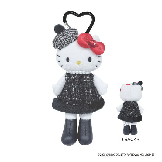 SANRIO | Hello Kitty Plush Keychain Bag Charm Style Up Long Leg 170x100x42mm (Tweed Dress)