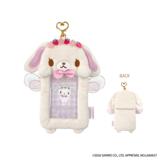 SANRIO | Sugarbunnies Sugar bunnies Shirousa Plush Pass Case Card Holder Keychain 160x140x20mm (Strawberry Flower Fairy)