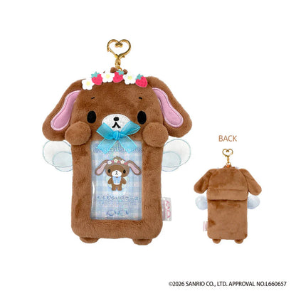 SANRIO | Sugarbunnies Sugar bunnies Kurousa Plush Pass Case Card Holder Keychain 160x140x20mm (Strawberry Flower Fairy)