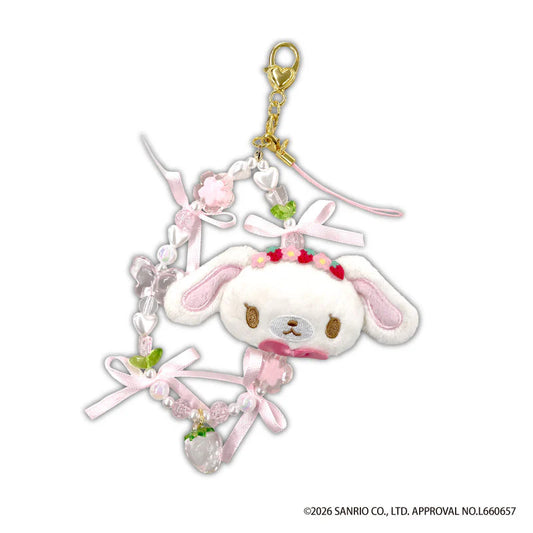 SANRIO | Sugarbunnies Sugar bunnies Shirousa Plush Phone Strap 140x120x25mm (Strawberry Flower Fairy)