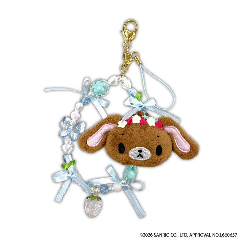 SANRIO | Sugarbunnies Sugar bunnies Kurousa Plush Phone Strap 140x120x25mm (Strawberry Flower Fairy)