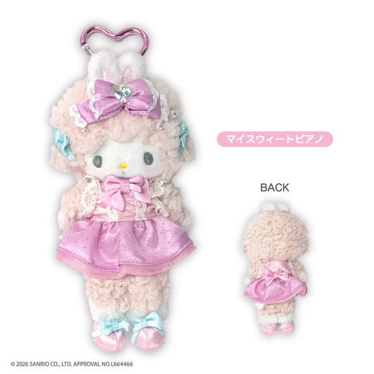 SANRIO | My Sweet Piano Style Up Mascot Bag Charm Keychain 175x84x56mm (My Melody♡Kuromi♡My Sweet Piano Bunnies Ballerina)
